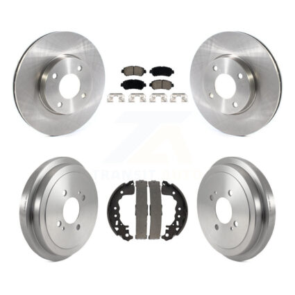 Front Rear Disc Brake Rotors Ceramic Pads And Drum Kit For Nissan Kicks Versa K8C-103127