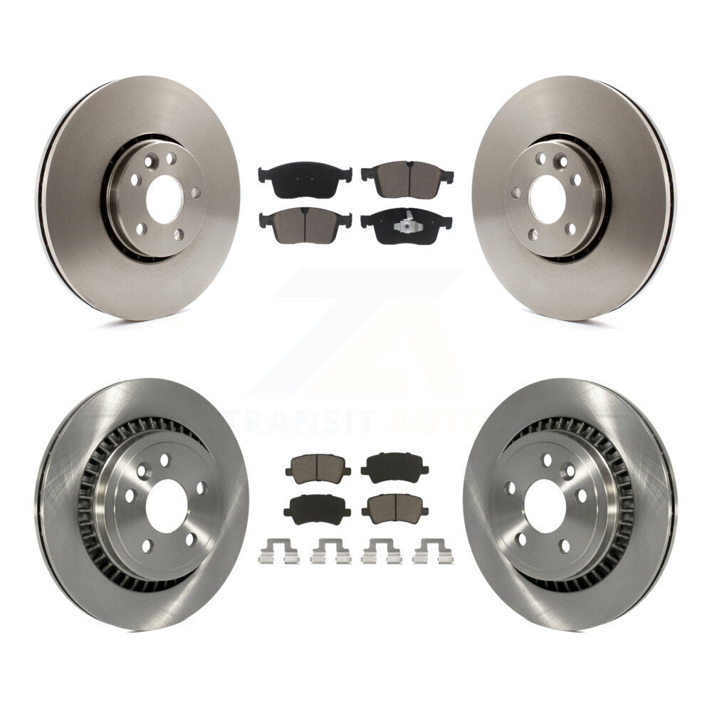 Front Rear Brake Rotors Ceramic Pad Kit For 17 Volvo XC60 With 328mm Diameter Rotor K8C-103170