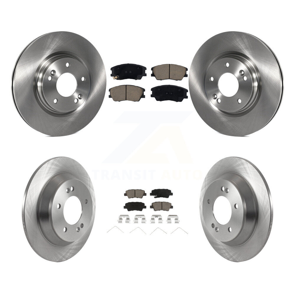 Front Rear Disc Brake Rotor Ceramic Pad Kit For 2020-2022 Kia Soul 1.6L with Turbocharged K8C-103172