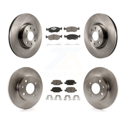 Front Rear Disc Brake Rotors And Ceramic Pads Kit For Fiat 500 K8C-103173