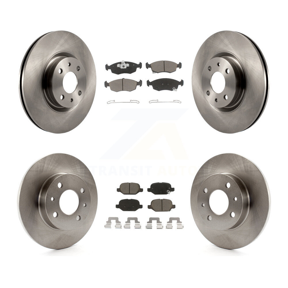 Front Rear Disc Brake Rotors And Ceramic Pads Kit For Fiat 500 K8C-103173