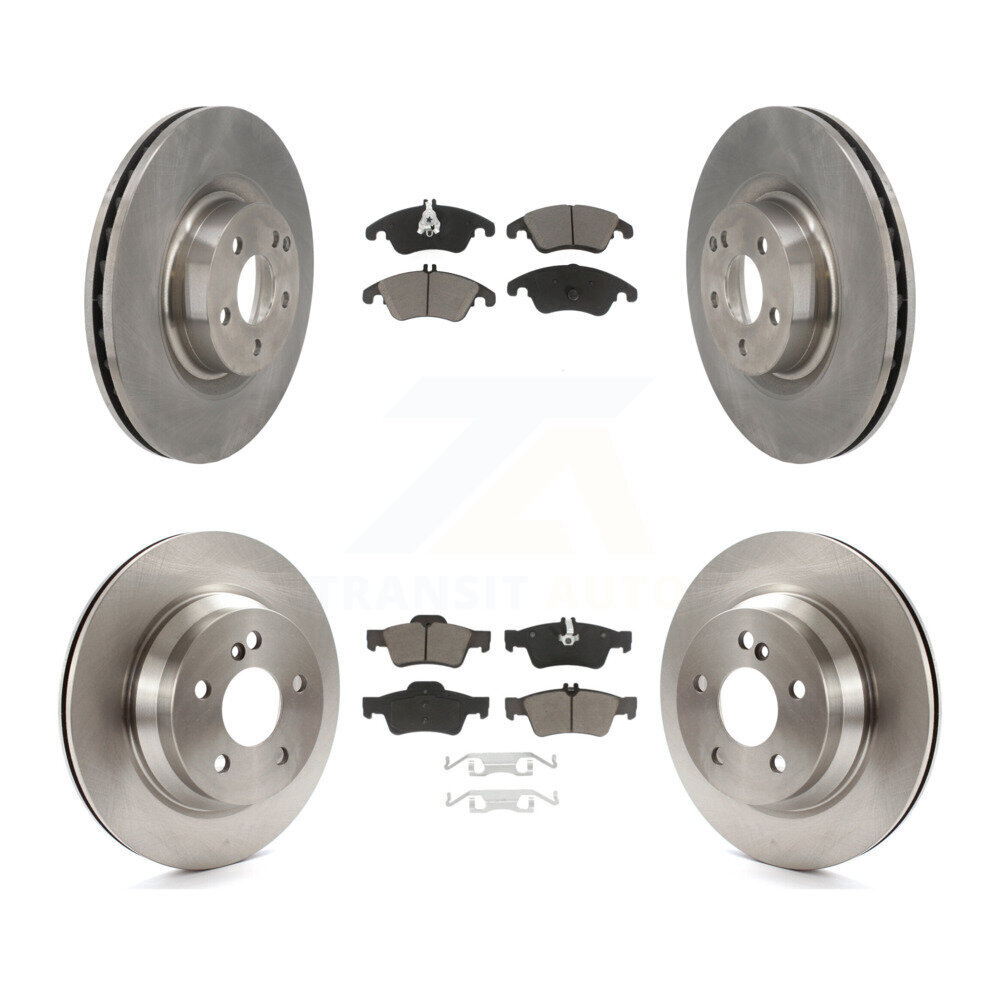 Front Rear Disc Brake Rotors And Ceramic Pads Kit For 2015-2016 Mercedes-Benz E400 Sedan K8C-103179