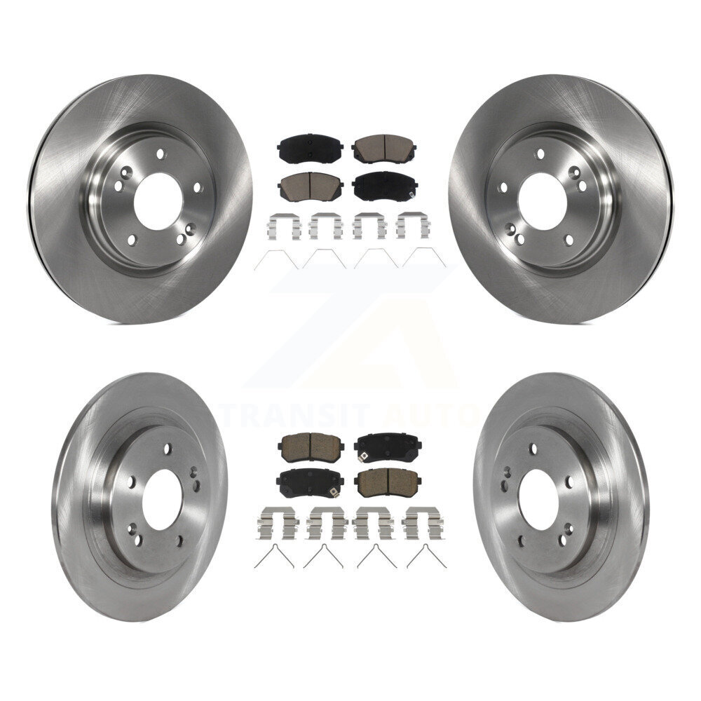Front Rear Disc Brake Rotors And Ceramic Pads Kit For Hyundai Kona Kia Seltos K8C-103183