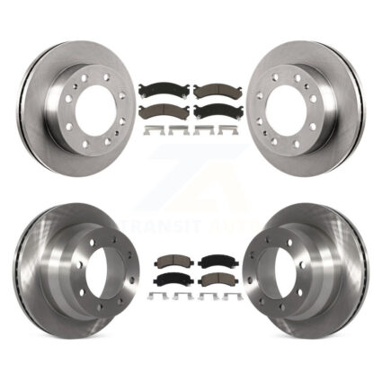 Front Rear Disc Brake Rotors And Ceramic Pads Kit For Chevrolet Express 4500 K8C-103193
