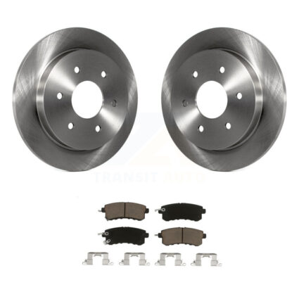 Rear Disc Brake Rotors And Ceramic Pads Kit For 2017-2019 Nissan Armada With Solid Rotor K8C-103204