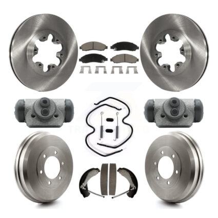 Front Rear Brake Rotor Ceramic Pad Drum Kit (9Pc) For Chevrolet Colorado GMC Canyon Isuzu K8C-103218