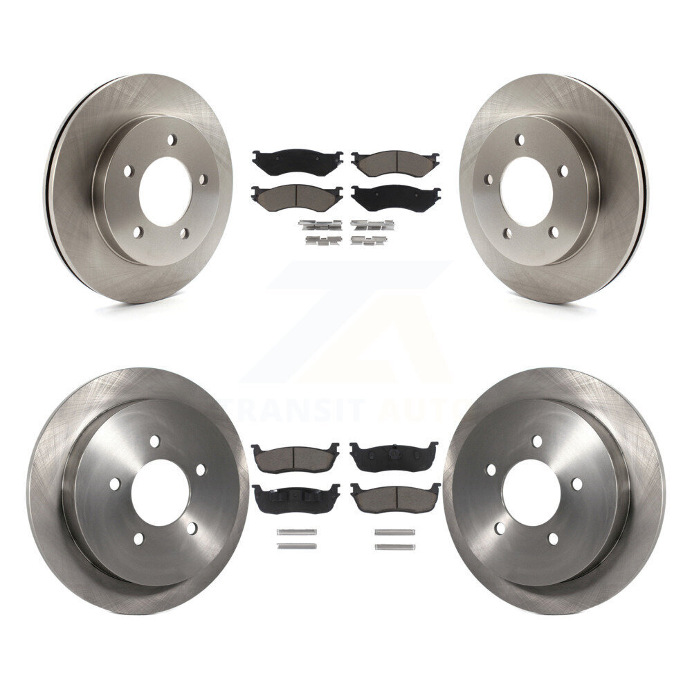 Front Rear Disc Brake Rotors And Ceramic Pads Kit For 2004 Ford F-150 Heritage 4WD K8C-103239