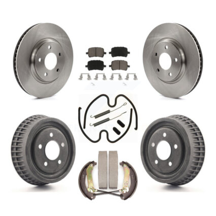 Front Rear Brake Rotor Ceramic Pad & Drum Kit (7Pc) For Chevrolet Malibu Disc rear brakes K8C-103256