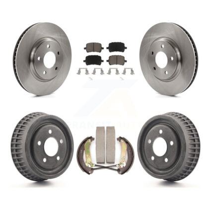 Front Rear Brake Rotors Ceramic Pad & Drum Kit For 2004 Chevrolet Malibu Disc rear brakes K8C-103263