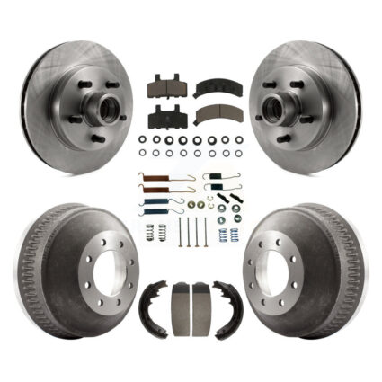 Front Rear Disc Brake Rotor Ceramic Pad & Drum Kit (7Pc) For C1500 Suburban Chevrolet GMC K8C-103267