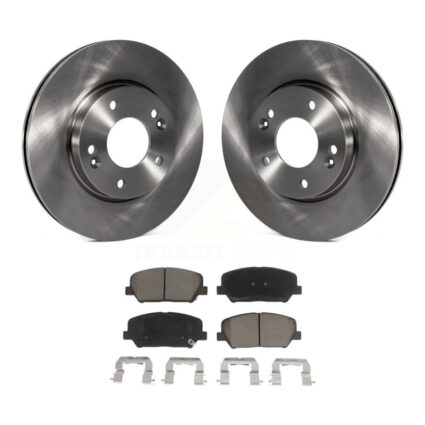 Front Disc Brake Rotor & Ceramic Pad Kit For 2014 Kia Forte LX Without 15″ Factory Wheels K8C-103277