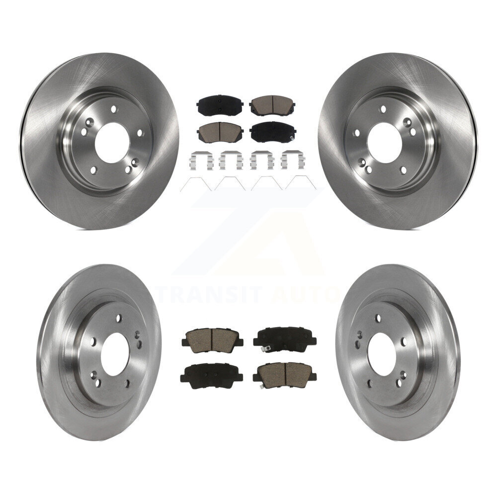 Front Rear Brake Rotor Ceramic Pad Kit For 22-23 Hyundai Kona With Electric Parking K8C-103288