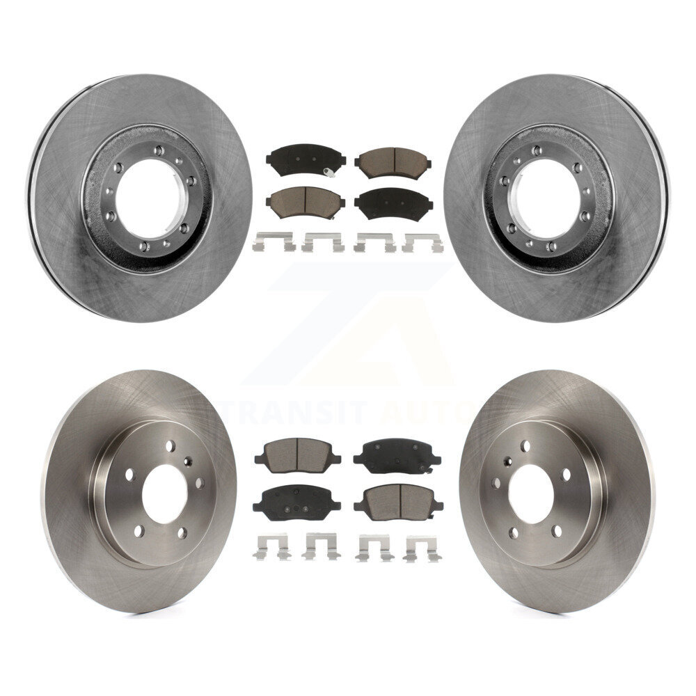 Front Rear Disc Brake Rotors And Ceramic Pads Kit For 2005 Pontiac Montana SV6 with FWD K8C-103291