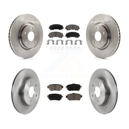 Front Rear Brake Rotors Ceramic Pad Kit For Nissan Rogue FULL HYBRID EV-GAS (FHEV) engine K8C-103295