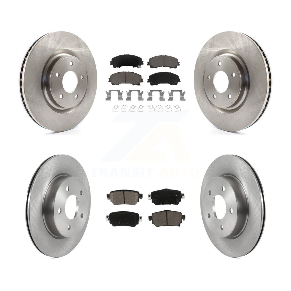 Front Rear Brake Rotors Ceramic Pad Kit For Nissan Rogue FULL HYBRID EV-GAS (FHEV) engine K8C-103295