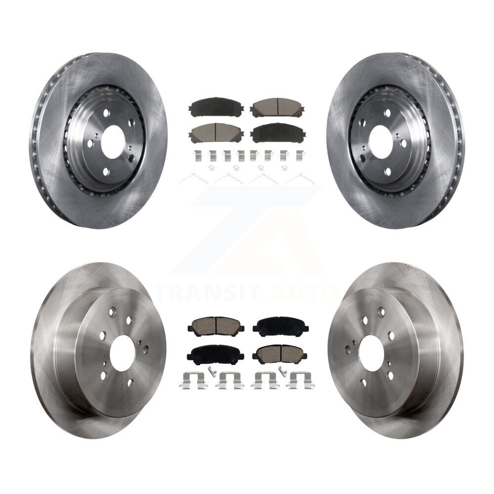 Front Rear Disc Brake Rotors And Ceramic Pads Kit For Toyota Highlander K8C-103296