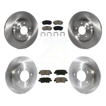 Front Rear Disc Brake Rotors And Ceramic Pads Kit For Kia Forte Hyundai Veloster K8C-103305