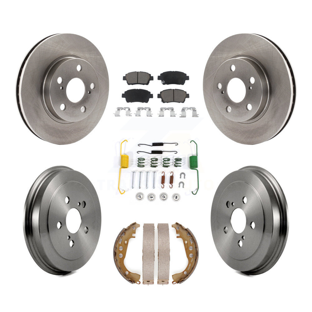 Front Rear Disc Brake Rotors Ceramic Pads And Drum Kit (7Pc) For 2000 Toyota Celica GT K8C-103320