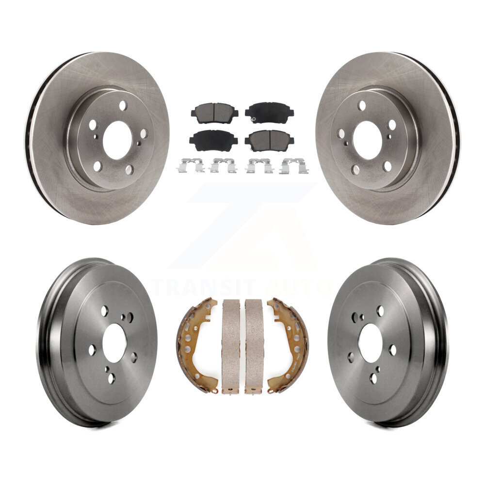 Front Rear Disc Brake Rotors Ceramic Pads And Drum Kit For 2000 Toyota Celica GT K8C-103322