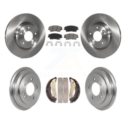 Front Rear Disc Brake Rotors Ceramic Pads And Drum Kit For 2017-2020 Hyundai Elantra 1.6L K8C-103323