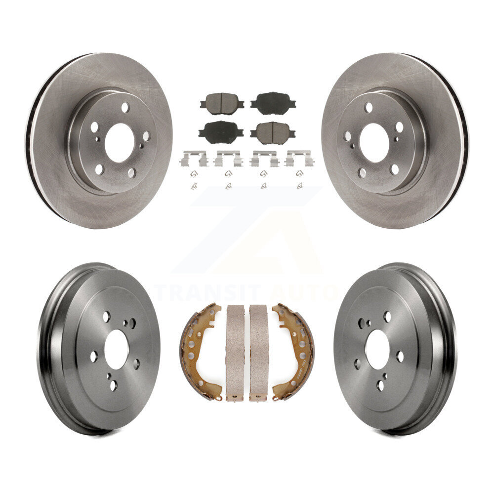 Front Rear Disc Brake Rotors Ceramic Pads And Drum Kit For 2001 Toyota Celica GT K8C-103326