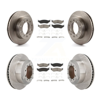 Front Rear Disc Brake Rotor Ceramic Pad Kit For Ford F-450 Super Duty F-550 International K8C-103337