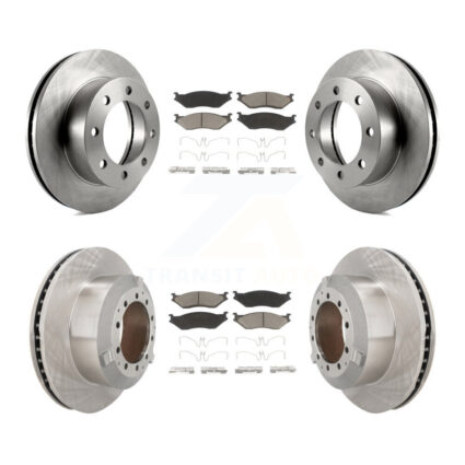 Front Rear Brake Rotors Ceramic Pad Kit For 05-09 Ford F-450 Super Duty With 8 Lug Wheels K8C-103342