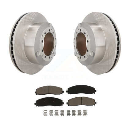 Rear Disc Brake Rotor & Ceramic Pad Kit For 2015-2016 Ford F-350 Super Duty Cab Chassis K8C-103354
