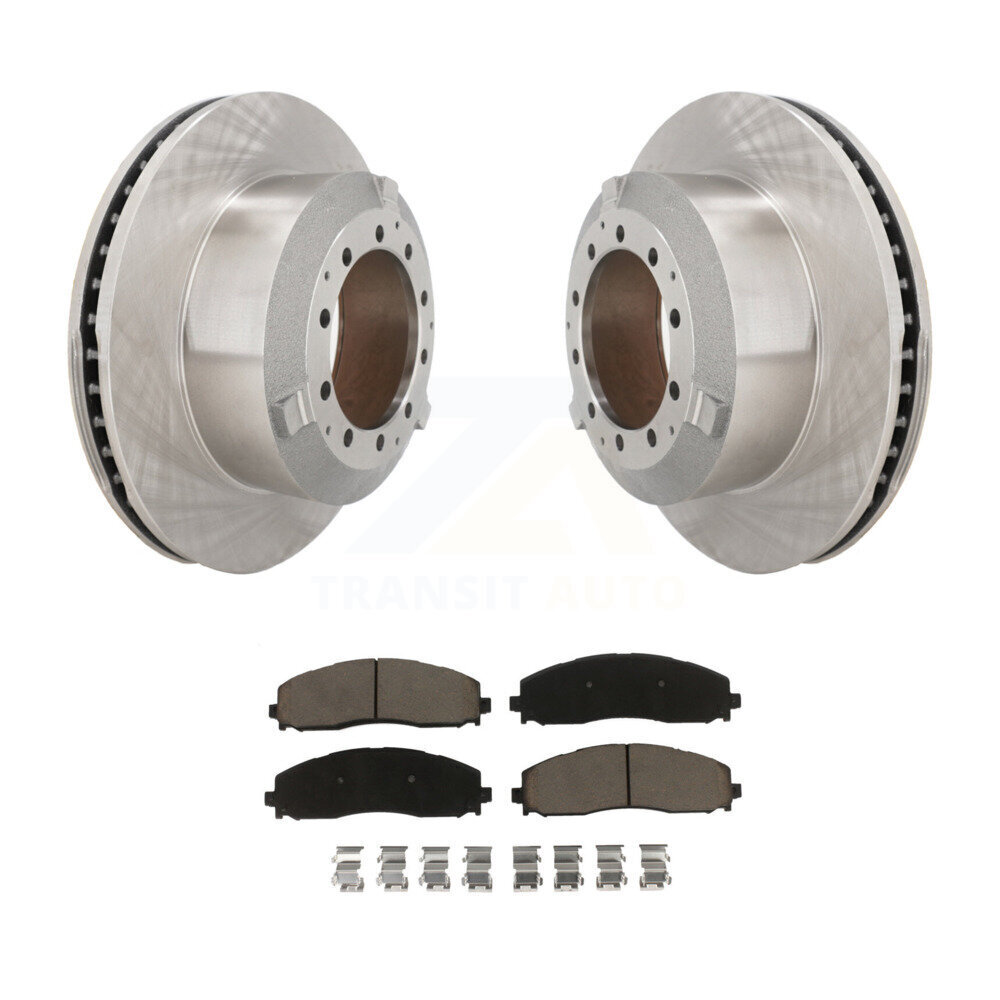 Rear Disc Brake Rotor & Ceramic Pad Kit For 2015-2016 Ford F-350 Super Duty Cab Chassis K8C-103354
