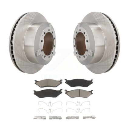 Rear Brake Rotors Ceramic Pad Kit For Ford F-450 Super Duty F-550 International TerraStar K8C-103355