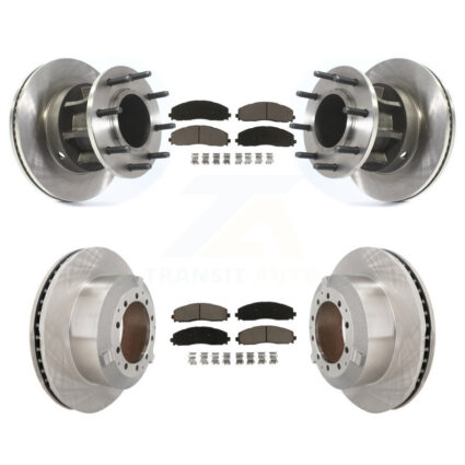 Front Rear Brake Rotor & Ceramic Pad Kit For Ford F-350 Super Duty Cab Chassis with RWD K8C-103359