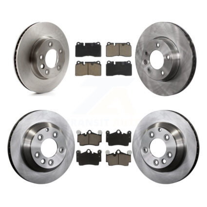 Front Rear Disc Brake Rotors And Ceramic Pads Kit (6Pc) For Volkswagen Touareg K8C-103369