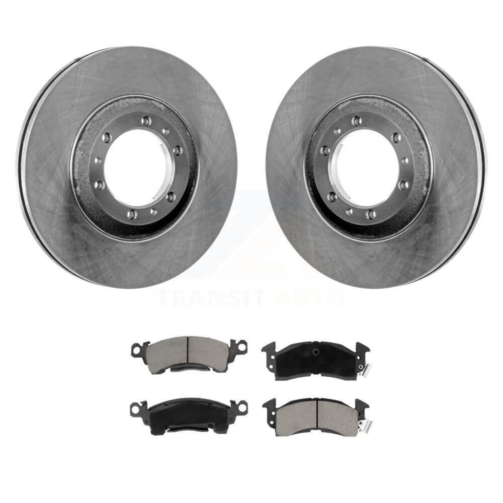 Front Disc Brake Rotor And Ceramic Pad Kit For 1992-1993 Cadillac Commercial Chassis 5.7L K8C-103375