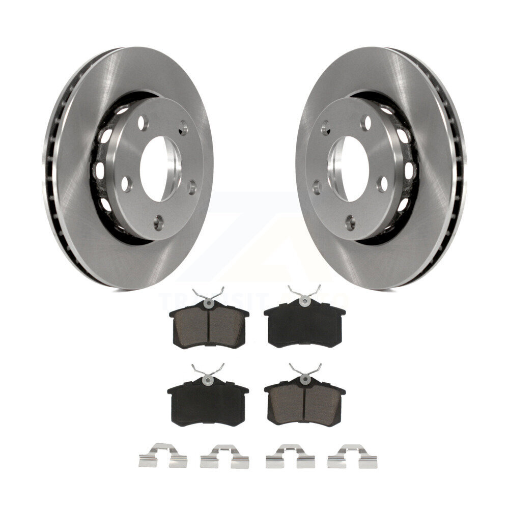 Rear Disc Brake Rotor And Ceramic Pad Kit For 2002 Audi S4 With 256mm Diameter K8C-103385