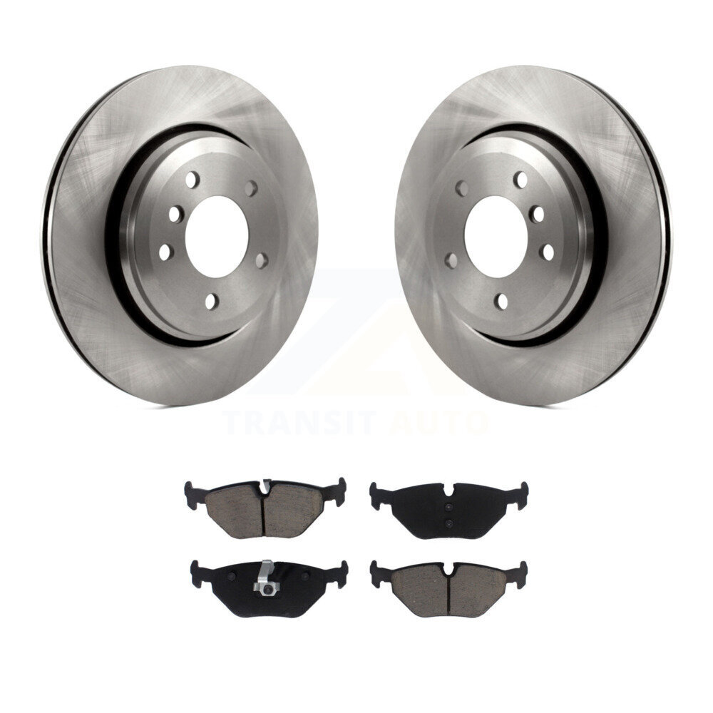 Rear Brake Rotors & Ceramic Pad Kit For 2001-2005 BMW 320i With 320mm Diameter Rotor K8C-103386