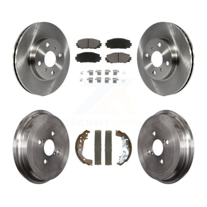 Front Rear Disc Brake Rotors Ceramic Pads And Drum Kit For Toyota Yaris K8C-103389