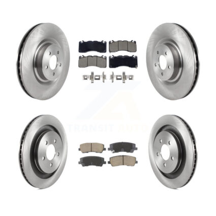 Front Rear Disc Brake Rotors And Ceramic Pads Kit For Ford Mustang K8C-103404
