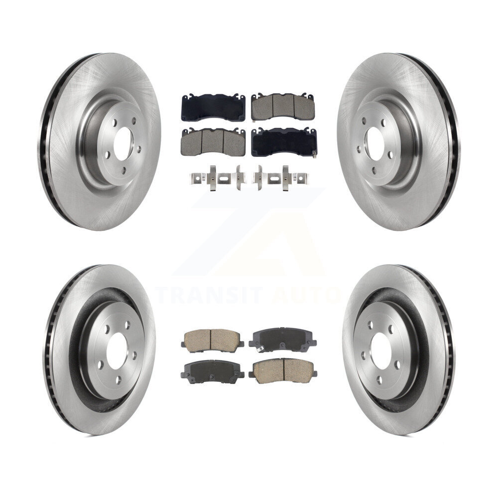 Front Rear Disc Brake Rotors And Ceramic Pads Kit For Ford Mustang K8C-103404