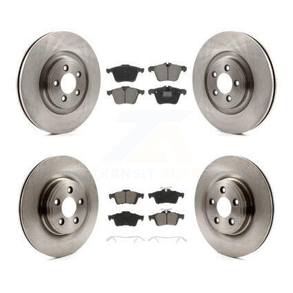 Front Rear Disc Brake Rotors And Ceramic Pads Kit For Jaguar XF XJ XKR XK K8C-103407