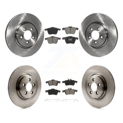 Front Rear Brake Rotor Ceramic Pad Kit For 2010 Jaguar XF With 326mm Diameter K8C-103408