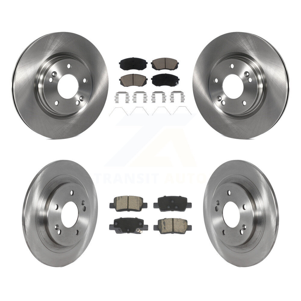 Front Rear Disc Brake Rotors & Ceramic Pad Kit For Kia Seltos With Electric Parking K8C-103417