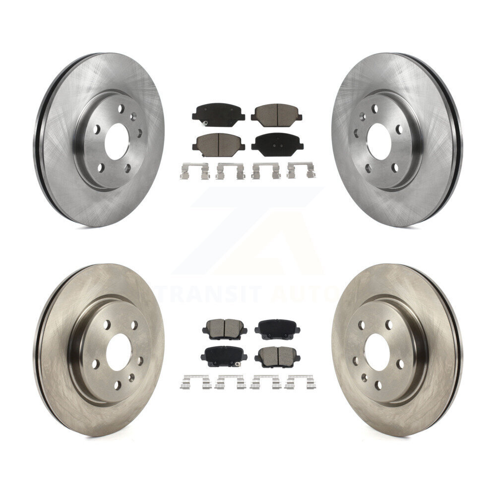 Front Rear Disc Brake Rotors And Ceramic Pads Kit For 2019 Cadillac XT4 K8C-103424