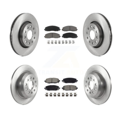Front Rear Disc Brake Rotors And Ceramic Pads Kit For 2018-2020 Jeep Wrangler Rubicon K8C-103425