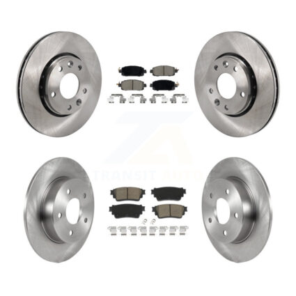 Front Rear Brake Rotor Ceramic Pad Kit For 21-23 Nissan Kicks SV SR with Disc rear brakes K8C-103434