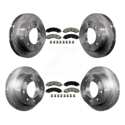 Front Rear Brake Rotors & Ceramic Pad Kit For GMC Chevrolet Sierra 2500 HD Silverado 3500 K8C-103437