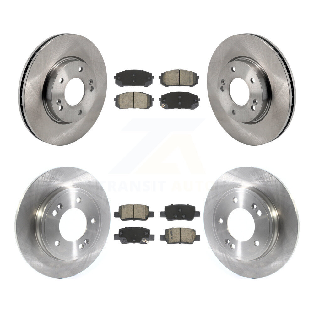 Front Rear Brake Rotors & Ceramic Pad Kit For Hyundai Elantra With Electric Parking K8C-103451