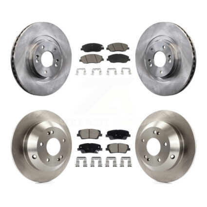 Front Rear Disc Brake Rotors And Ceramic Pads Kit For 2013-2016 Hyundai Santa Fe XL 3.3L K8C-103457