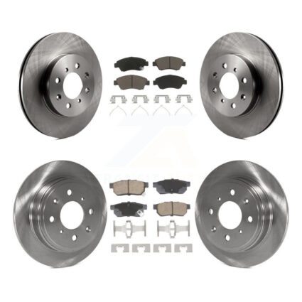 Front Rear Disc Brake Rotors And Ceramic Pads Kit For Honda Civic del Sol K8C-103459