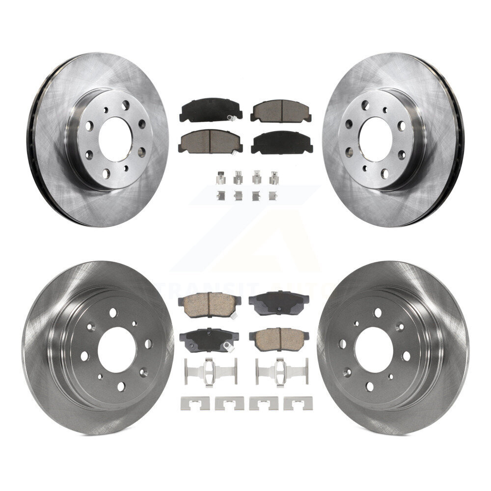 Front Rear Disc Brake Rotors And Ceramic Pads Kit For Honda Civic del Sol K8C-103460