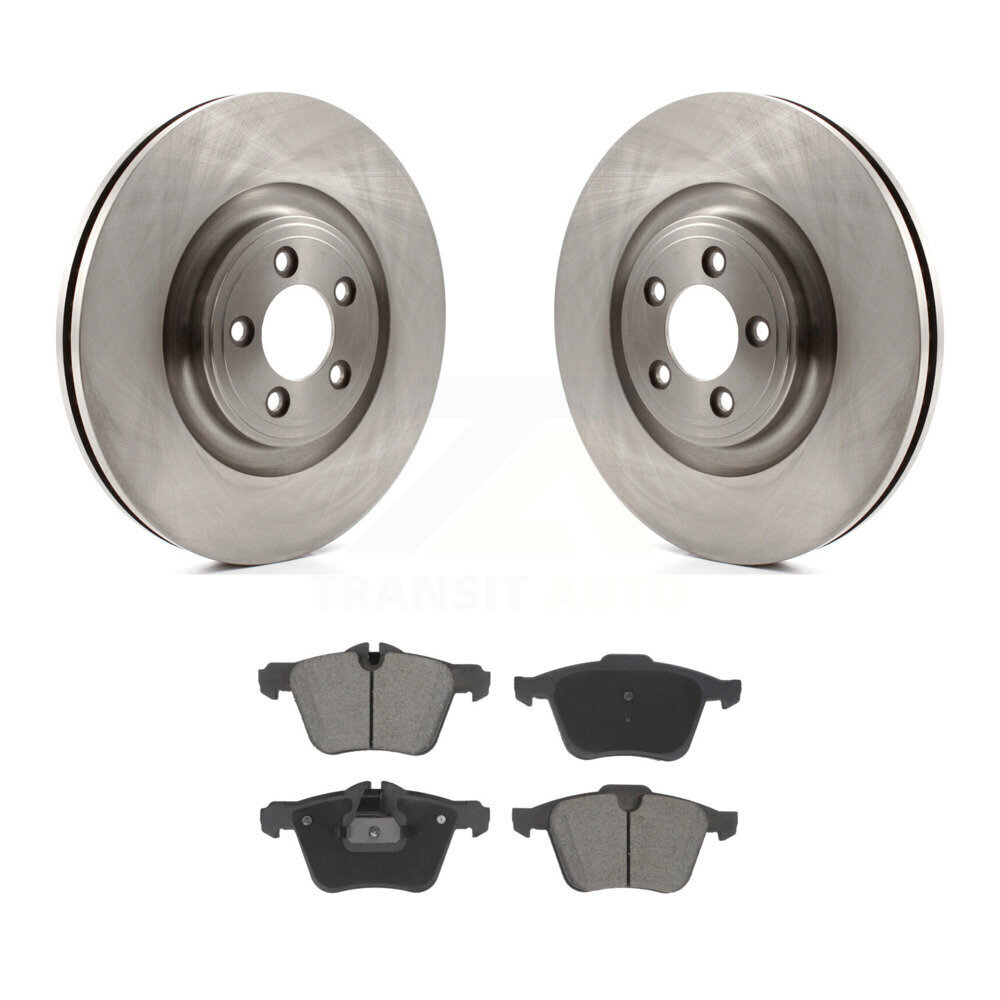 Front Disc Brake Rotors And Ceramic Pads Kit For Jaguar XF XJ XKR XK K8C-103471